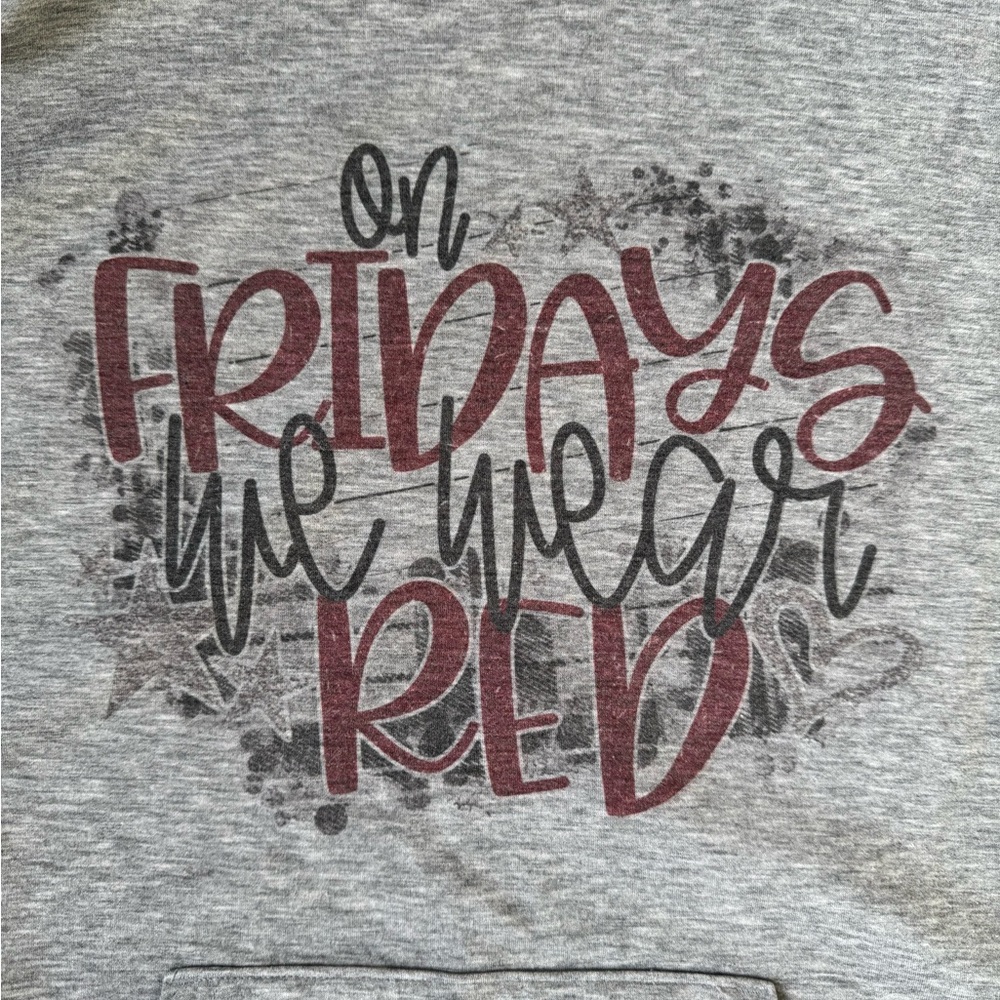 Hoodie - On Fridays We Wear Red - military support! XXXL size 22
